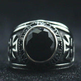 Bague Templier<br> Live to Live Noire