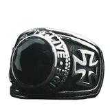 Bague Templier<br> Live to Live Noire