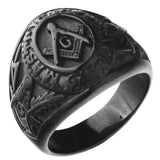 Bague Franc-Maçon noire